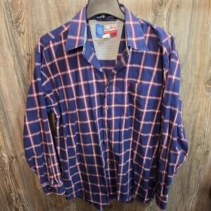 Wrangler George Strait Cowboy Cut Collection Sz XL Button Shirt Blue Plaid VTG